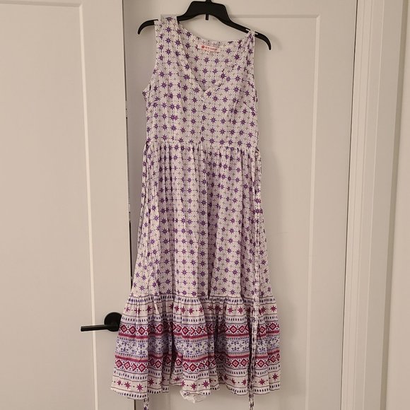Anthropologie: Mariana Maxi Dress Anthropolgie 100% cotton Size M Ro's Garden - Picture 9 of 9
